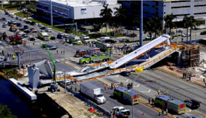 Miamidə qısa müddətdə inşa edilən körpü çökdü!