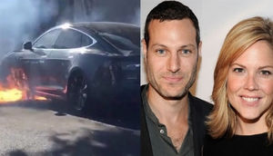 Məşhur Rejissorun İstifadə Etdiyi Tesla Model S, Sürüş Əsnasında  Alovlandı (Video)