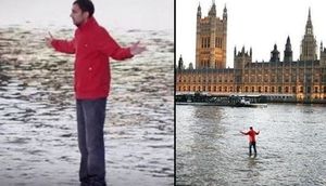 Suyun üzərində necə qalmasının sirri açıldı - FOTO