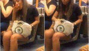 Metroda biabırçılıq - Sərxoş qadın qatarda elə hərəkət etdi ki... - VİDEO