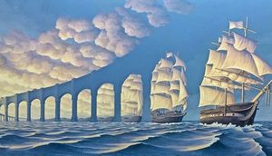 Robert Gonsalves’dən baş gicəlləndirən optik illuziyalı RƏSMLƏR - FOTO